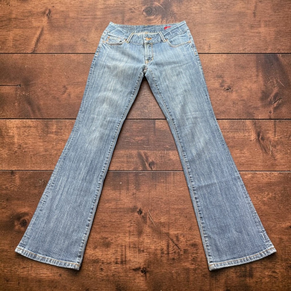 Vintage Y2K Seven7 Womens Low Rise Bootcut Jeans Light Wash Size 29 W30 L32